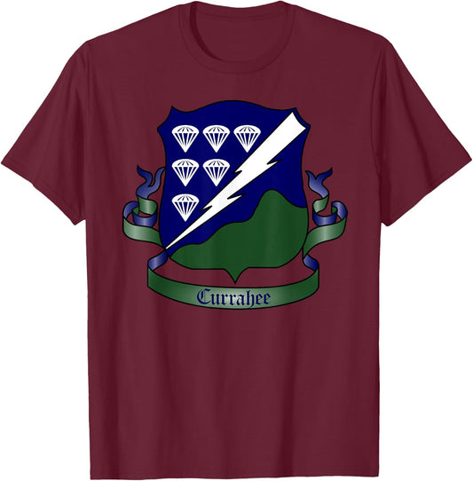 101st Airborne - 506th PIR DUI - Currahee centered T-Shirt - T-Shirt | Maroon