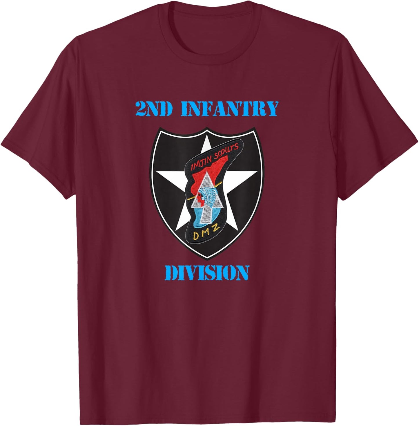 Imjin Scout DMZ Korea 2nd ID Army T-Shirt - T-Shirt | Maroon