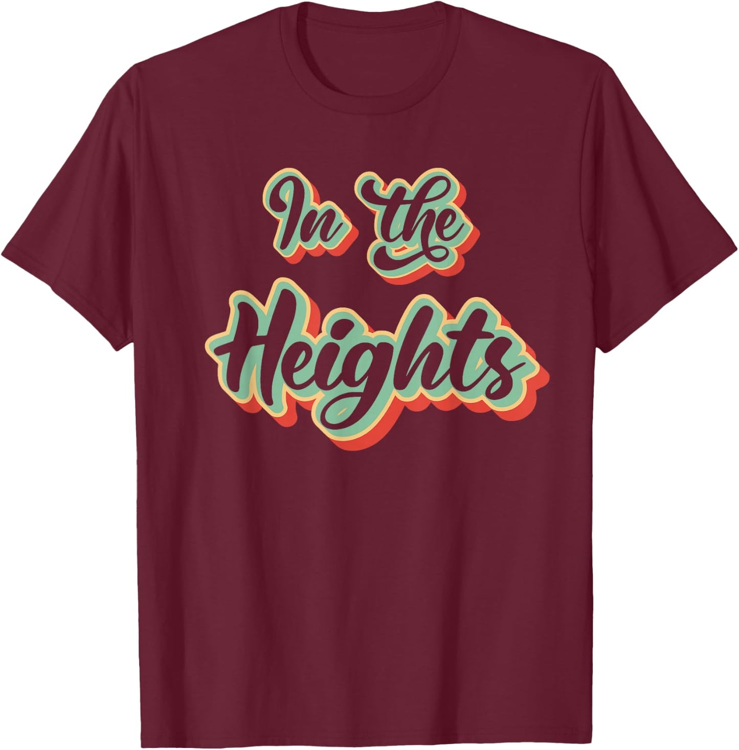 In New York the Washington Heights Black Adult T-Shirt - T-Shirt | Maroon