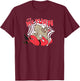 Thanksgiving Turkey Cartoon Beating Up Santa Claus - Funny T-Shirt - T-Shirt | Maroon