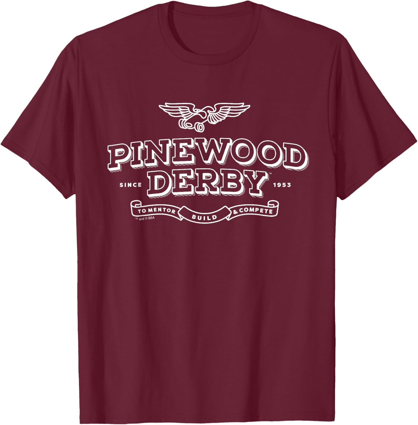 Pinewood Derby (Since 1953) T-Shirt - T-Shirt | Maroon