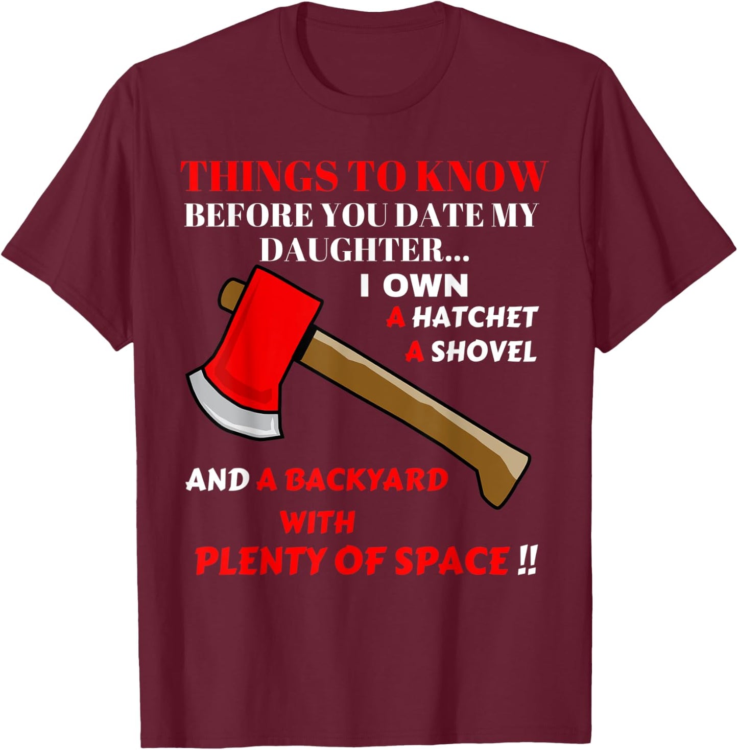 Funny Overprotective Superhero Parents Mum Dad Daughter T-Shirt - T-Shirt | Maroon