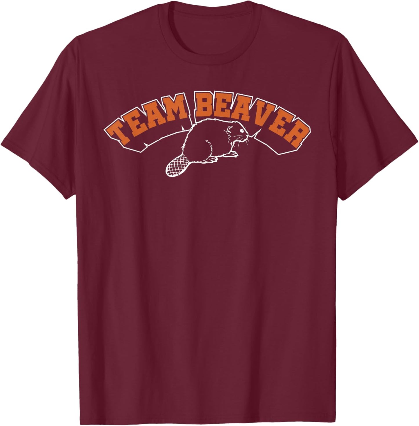 Team Beaver Beaver T-Shirt - T-Shirt | Maroon