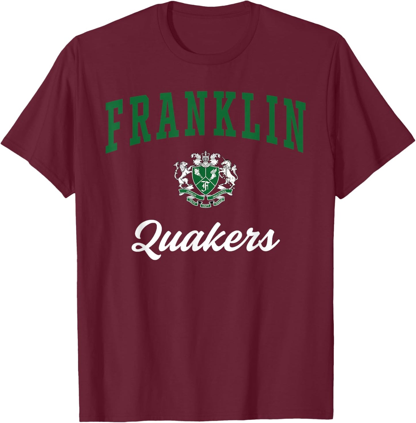 Franklin High School Quakers T-Shirt - T-Shirt | Maroon