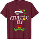 Athletic Elf Family Matching Christmas Group Funny Holiday T-Shirt - T-Shirt | Maroon