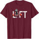 Lift Panda - Weight Lifting - Gym Shirt Work Out - Deadlift T-Shirt - T-Shirt | Maroon