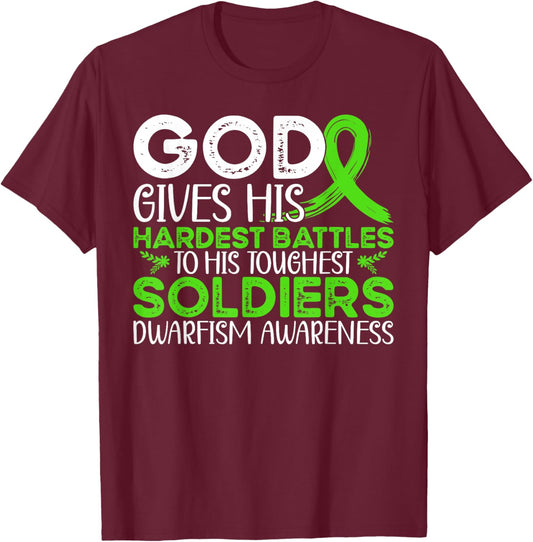 Dwarfism Warrior Support Dwarfism Awareness T-Shirt - T-Shirt | Maroon