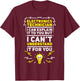 Funny Electronics Technician T-Shirt - T-Shirt | Maroon