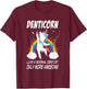 Denticorn Funny Dentist Gift Unicorn Dental Assistant T-Shirt - T-Shirt | Maroon