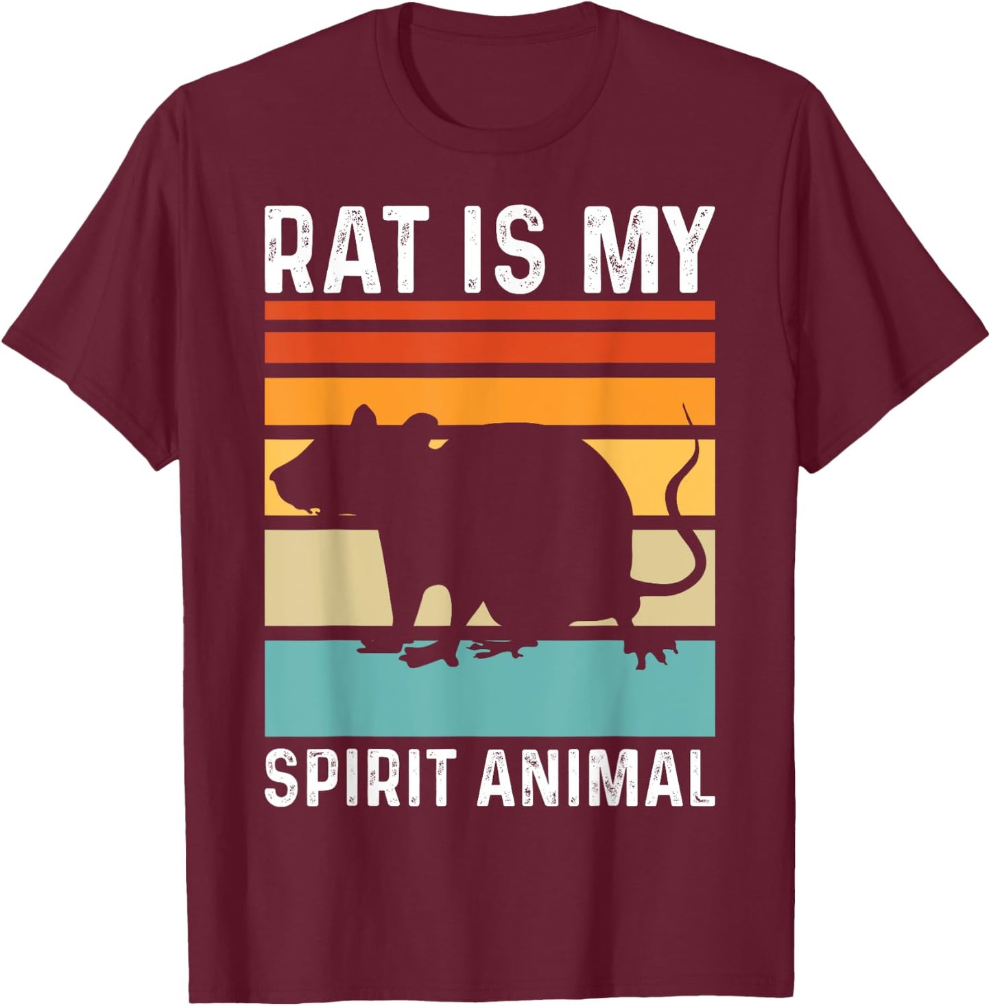 Kids Rat Is My Spirit Animal Funny T-Shirt - T-Shirt | Maroon