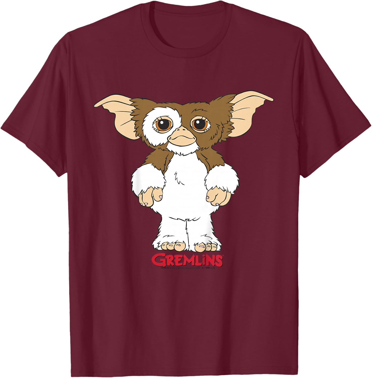 Kids Gremlins Gizmo Simple Portrait T-Shirt - T-Shirt | Maroon