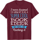Funny Book Editor Appreciation Gifts T-Shirt - T-Shirt | Maroon