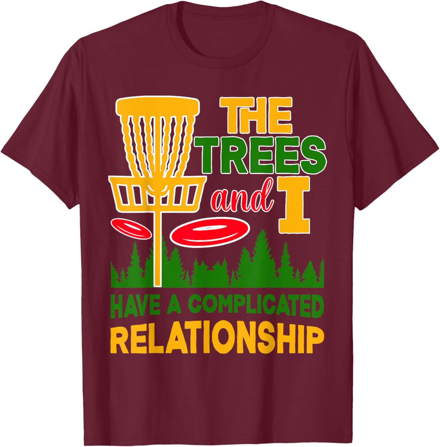 Disc Golf Player Retro Disc Golf T-Shirt - T-Shirt | Maroon