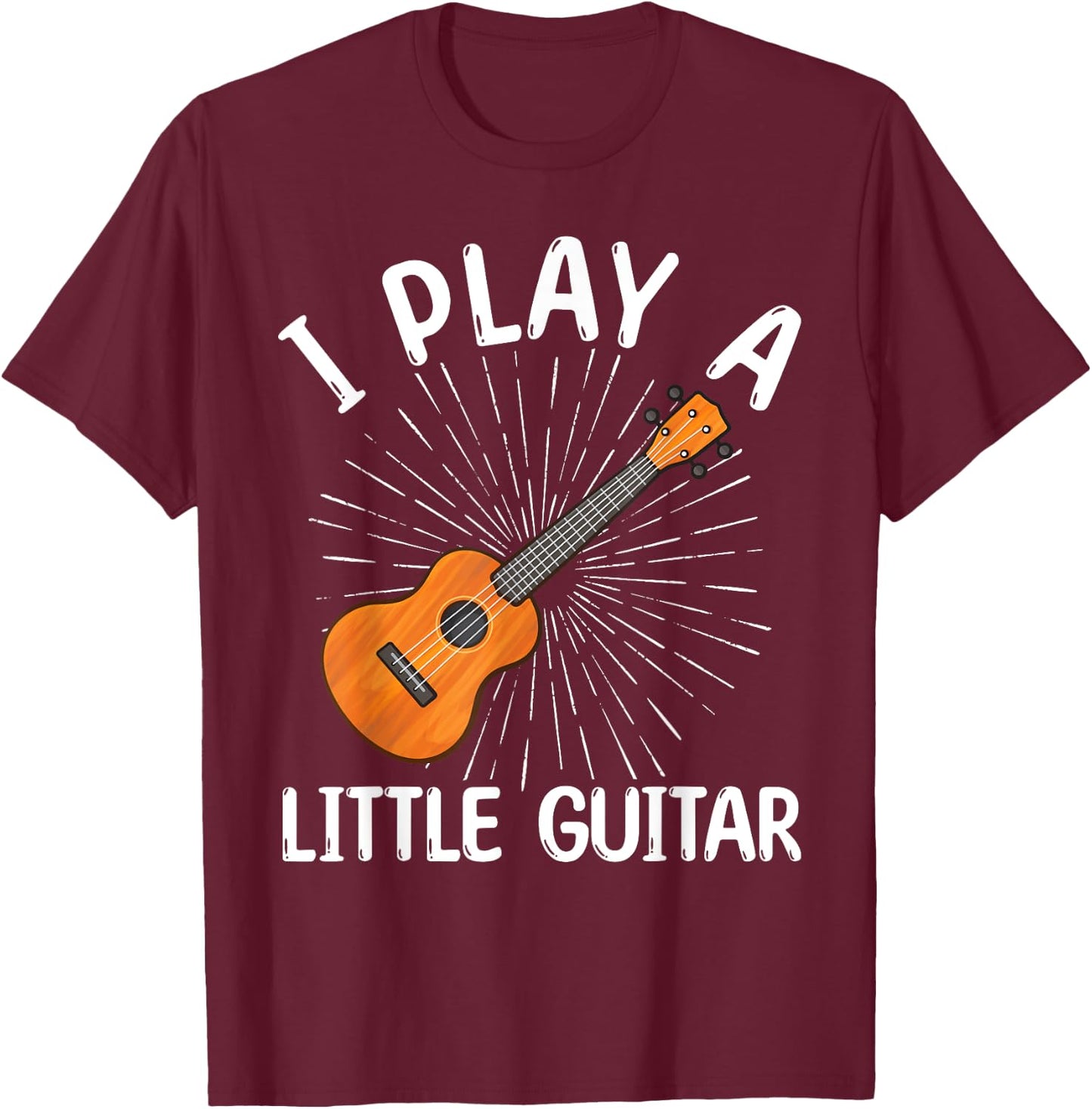 Funny Ukulele Art Women Kids Guitar Ukulele Player T-Shirt - T-Shirt | Maroon