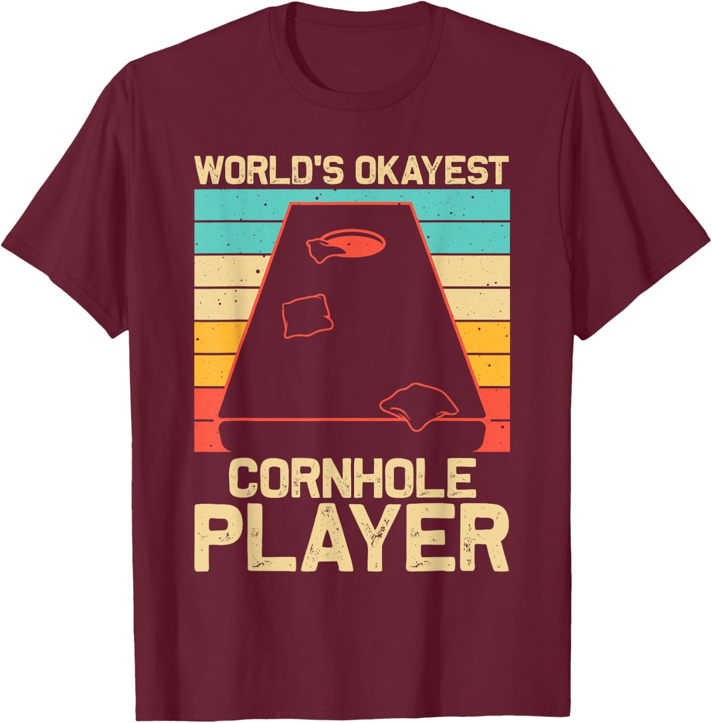 Funny Cornhole Gift Women Bean Bag Toss Game Players T-Shirt - T-Shirt | Maroon