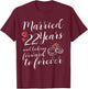 22 Year Wedding Anniversary Him Her Just Married 22 Years T-Shirt - T-Shirt | Maroon
