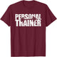 Vintage PERSONAL TRAINER Wellness Instructor Yoga Gym Squad T-Shirt - T-Shirt | Maroon