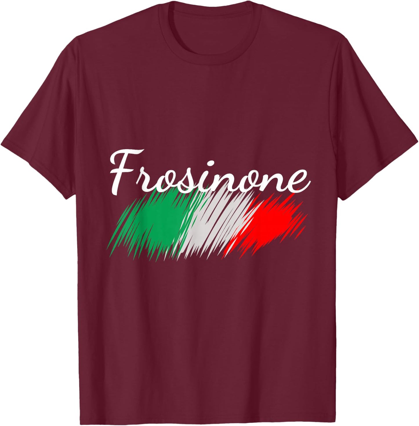Frosinone Italy Flag Italia Souvenir Gift Matching Italian T-Shirt - T-Shirt | Maroon