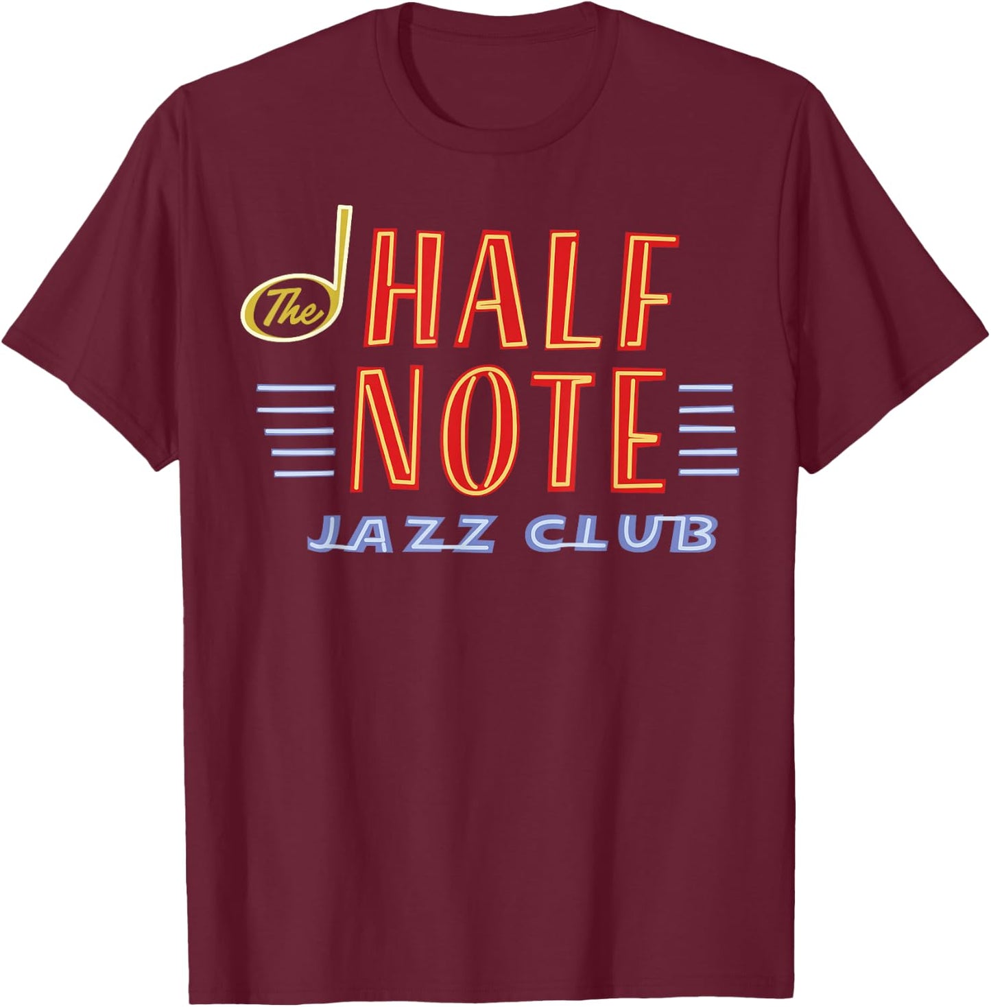 Disney Pixar Soul The Half Note Jazz Club Flat Logo T-Shirt - T-Shirt | Maroon