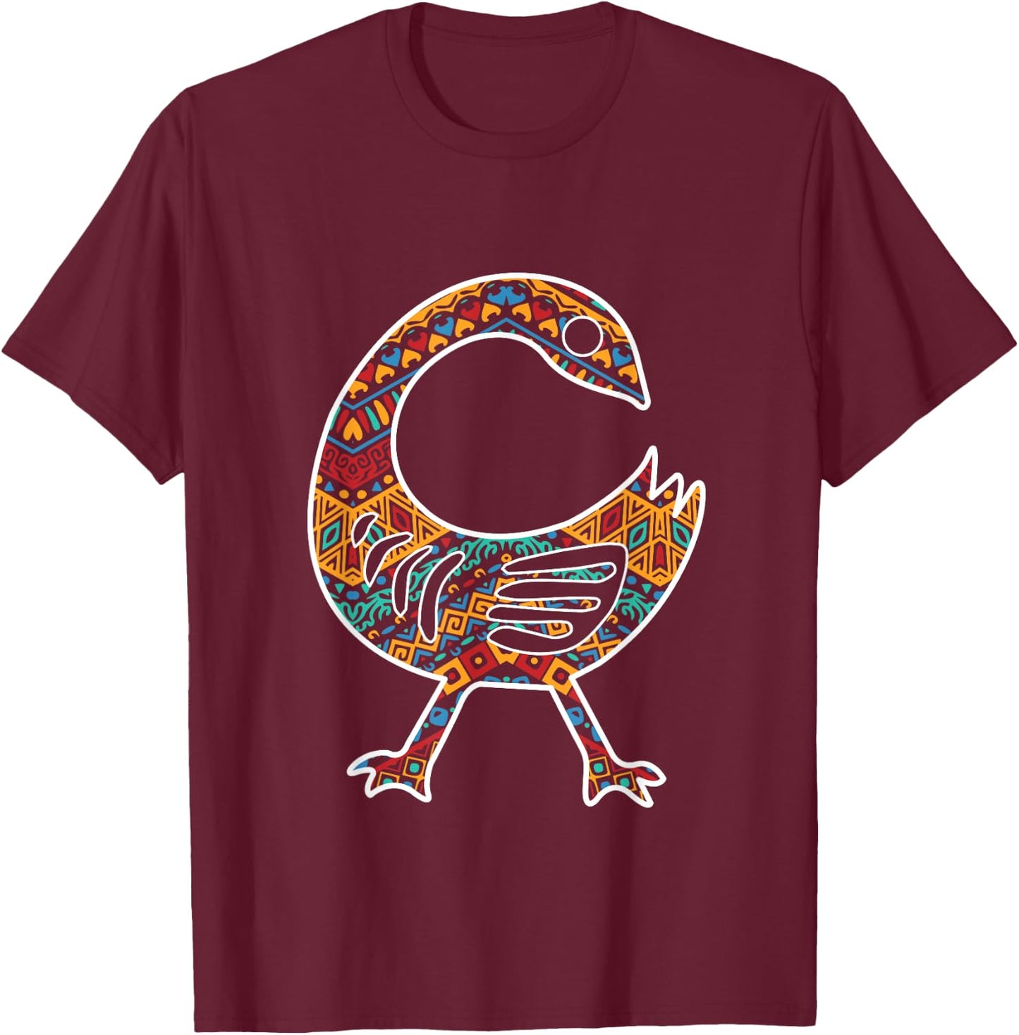 Sankofa Bird African Pride Symbol Akan Black History T-Shirt - T-Shirt | Maroon