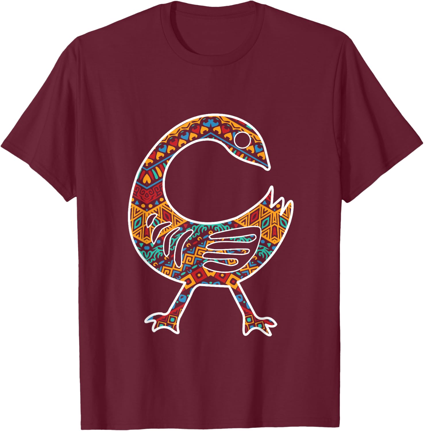 Sankofa Bird African Pride Symbol Akan Black History T-Shirt - T-Shirt | Maroon