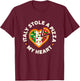 Italy Stole A Pizza Heart - Italian Pizza Pun T-Shirt - T-Shirt | Maroon
