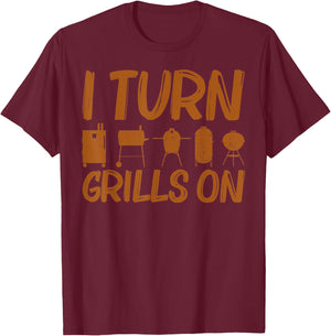 Funny Grill Gift Women Grilling BBQ Smoked Meat Fan T-Shirt - T-Shirt | Maroon