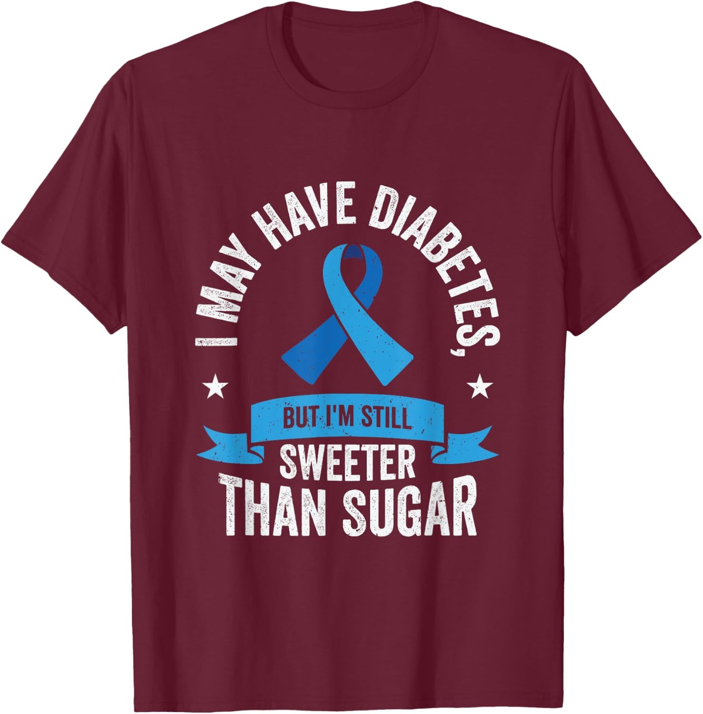 Diabetic Pancreas Diabetes Awareness Type 1 T1D Type 2 T2D T-Shirt - T-Shirt | Maroon