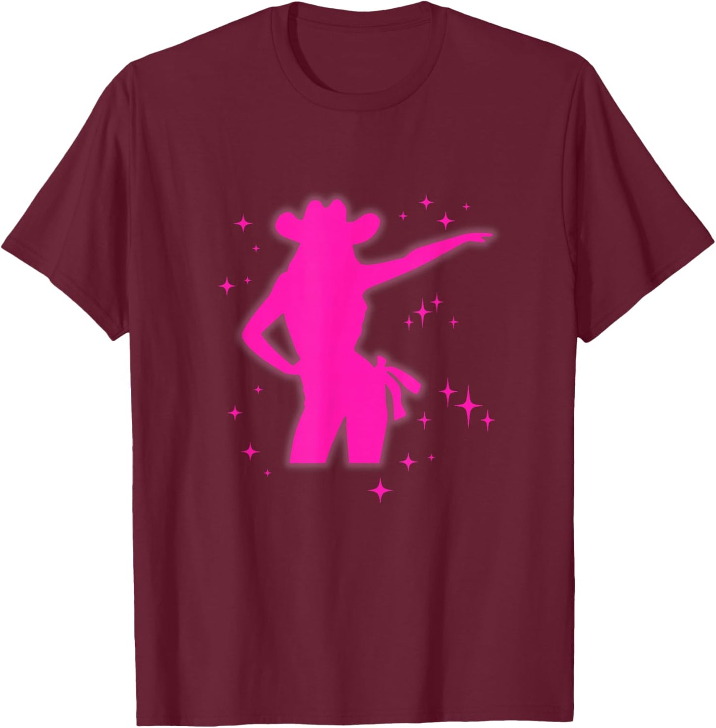 Pony and Heels Lover Pink Girls Clubs Disco Birthday Cowgirl T-Shirt - T-Shirt | Maroon