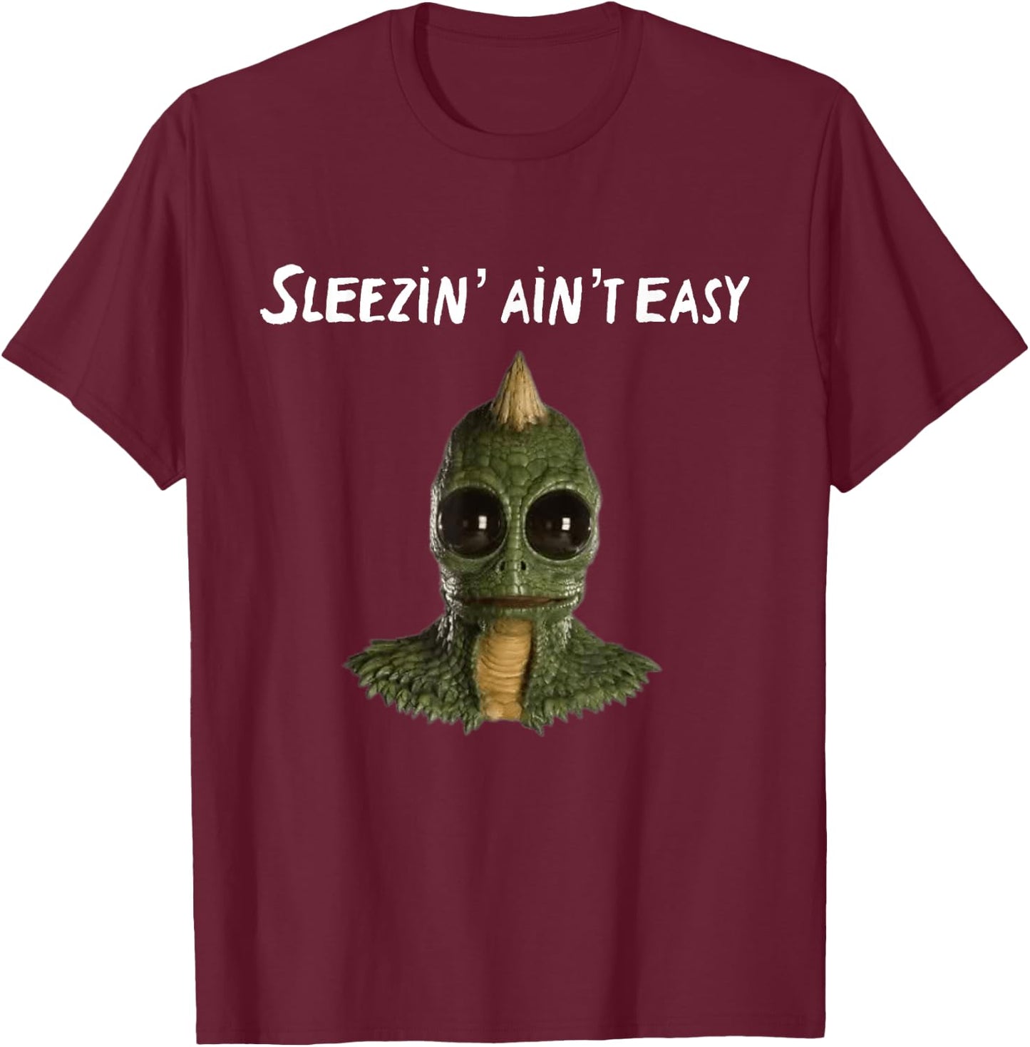 Sleezin Aint Easy Lost Land T-Shirt - T-Shirt | Maroon