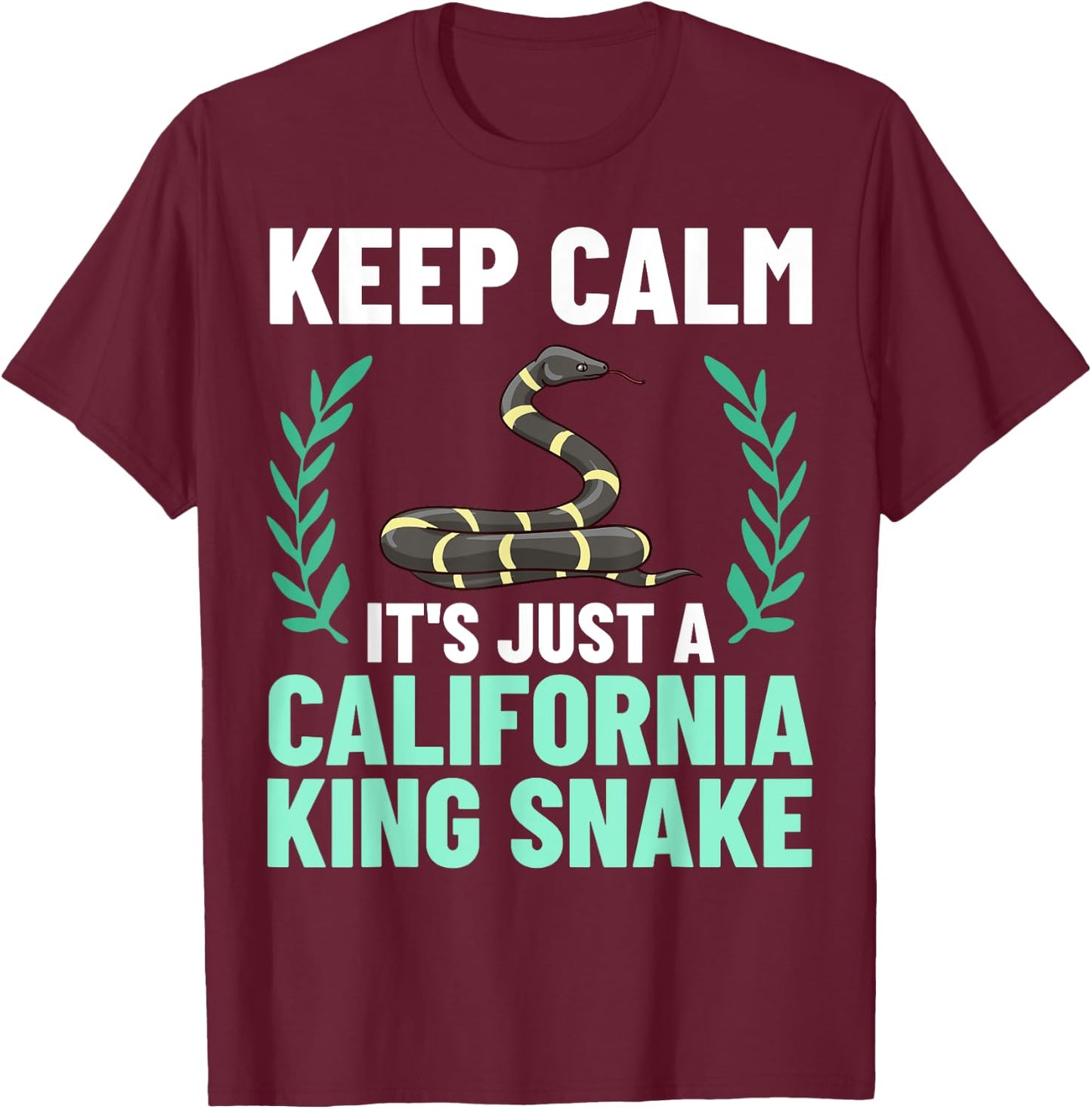 California King Snake High White Habitat T-Shirt - T-Shirt | Maroon
