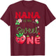 Nana of The Berry First Birthday Girl Sweet One Strawberry T-Shirt - T-Shirt | Maroon