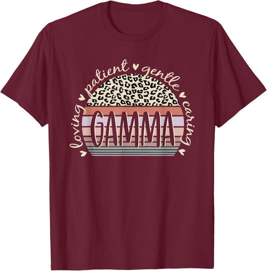 Gamma Loving Patient Gentle Caring Gamma Mother's Day T-Shirt - T-Shirt | Maroon