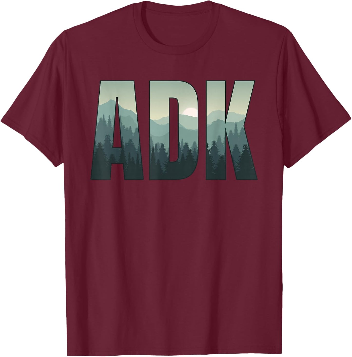Cool Adirondack Mountains Adirondacks ADK Gift T-Shirt - T-Shirt | Maroon