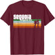 Retro Sequoia National Park California CA T-Shirt - T-Shirt | Maroon