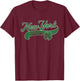 New York Shamrock St. Patrick's Day Saint Paddy's Irish Gift T-Shirt - T-Shirt | Maroon