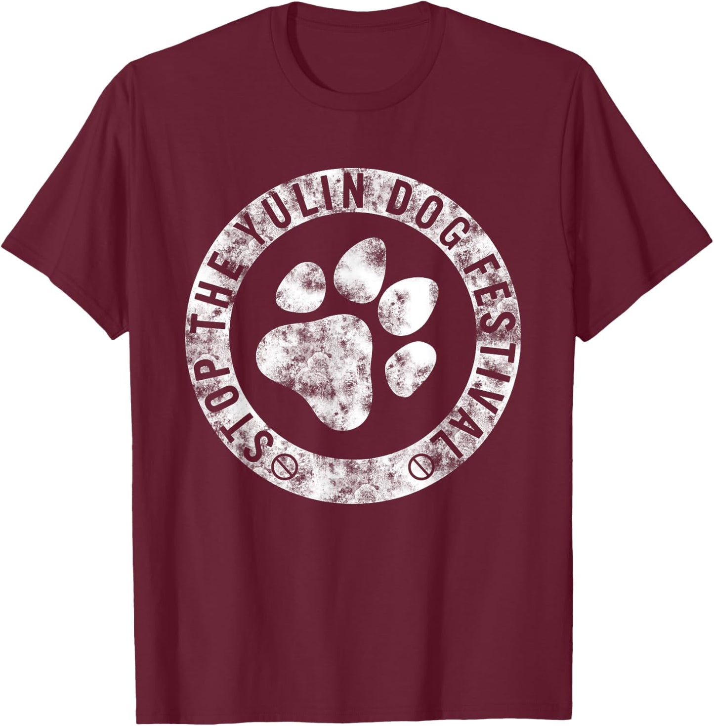 Stop The Yulin Dog Meat Festival Save Animal Rights Chinese Women Kids T-Shirt - T-Shirt | Maroon