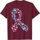 Butterfly Ribbon Pregnancy and Infant Loss Awareness Month T-Shirt - T-Shirt | Maroon