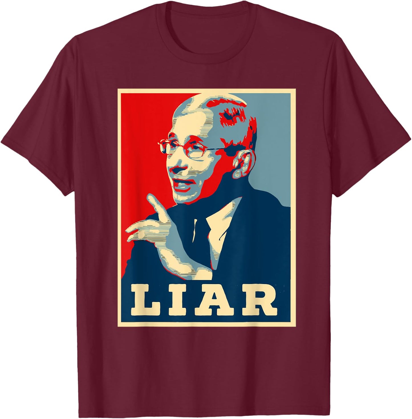 Fauci Liar Lied Halloween Shirt Anthony Fauci Costume T-Shirt - T-Shirt | Maroon