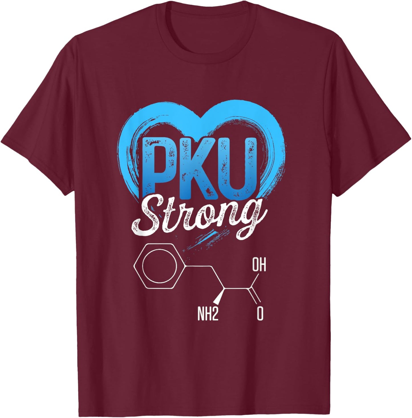 Phenylketonuria PKU Strong Warrior Healing Awareness DA1 T-Shirt - T-Shirt | Maroon