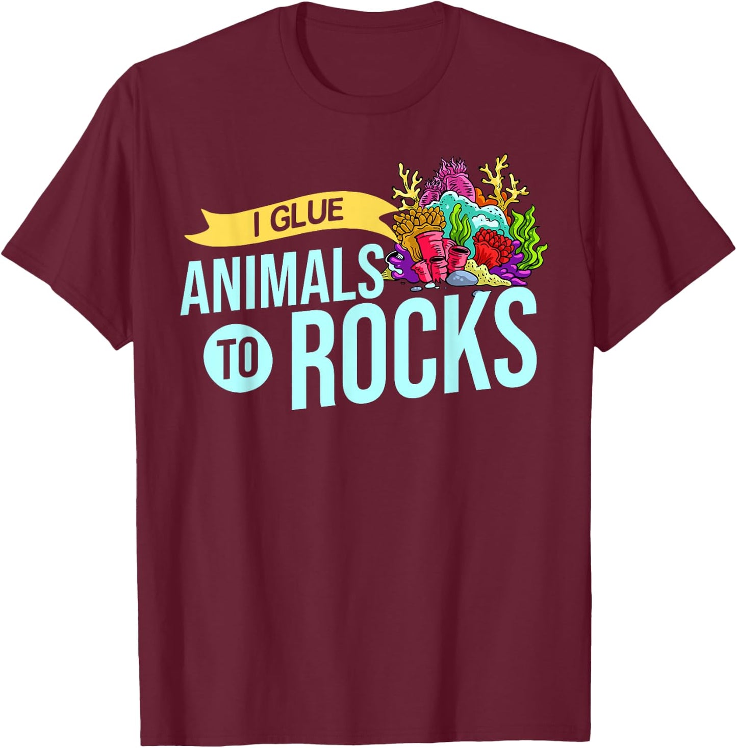 Coral Frag Gift Reef Aquarium Fish Tank Aquarist T-Shirt - T-Shirt | Maroon