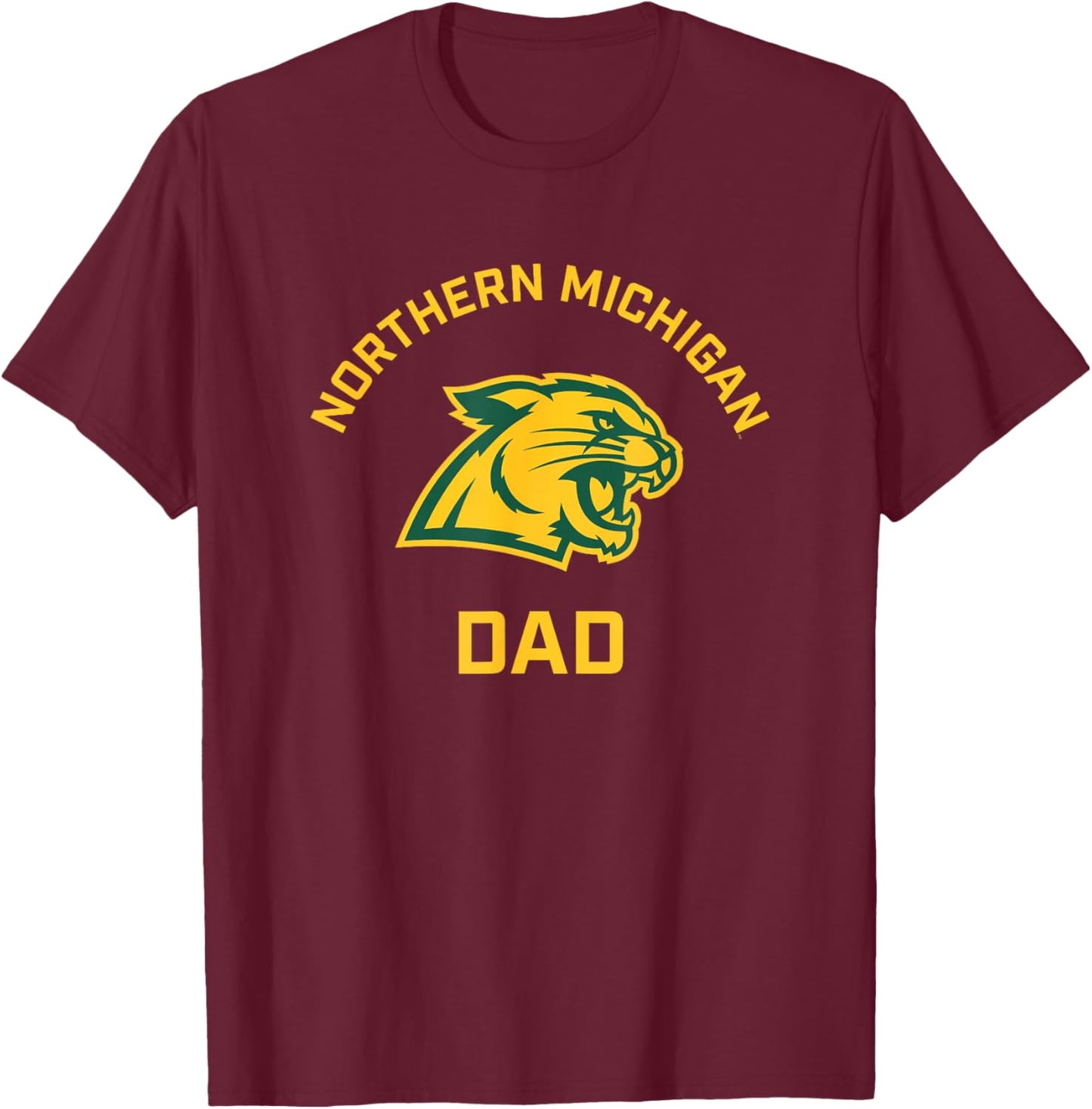 Northern Michigan University NMU Wildcats Arched Dad T-Shirt - T-Shirt | Maroon