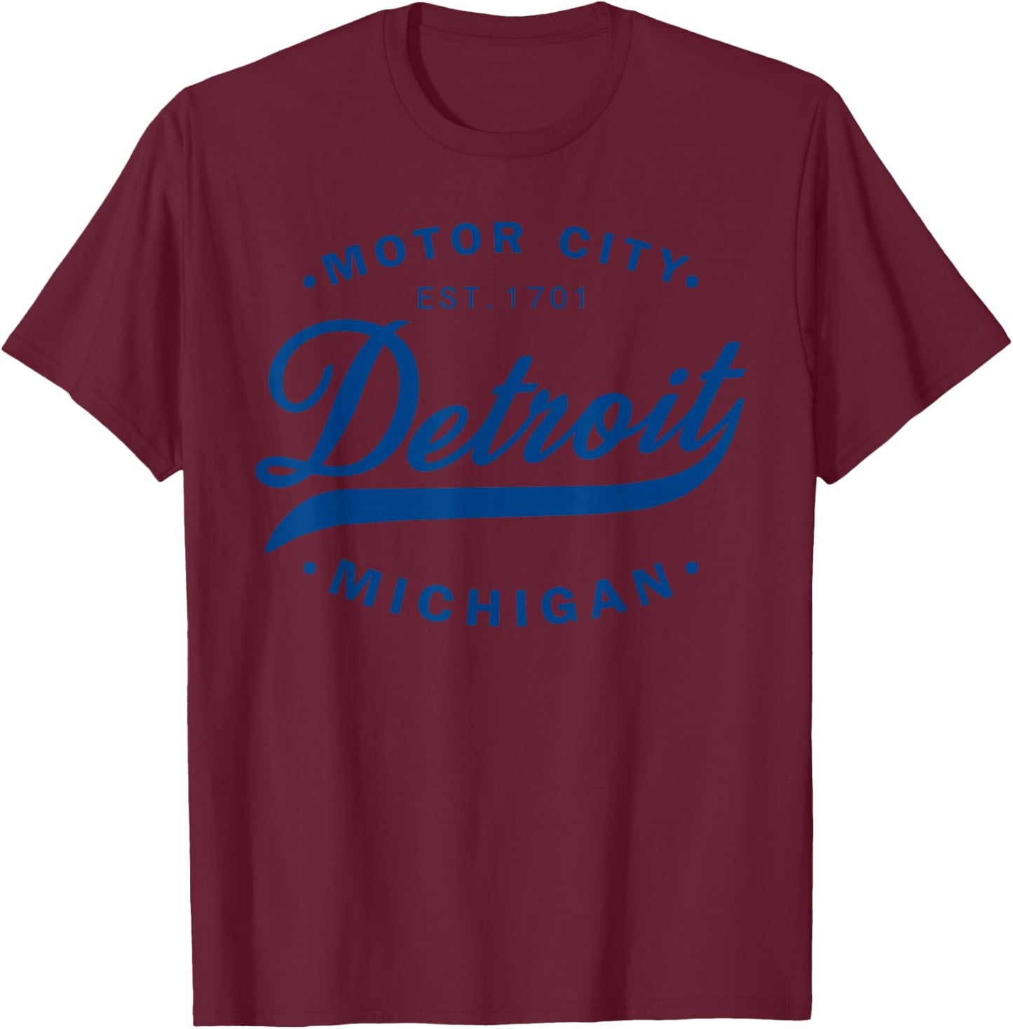 Classic Michiganians Vintage Detroit Motor City Michigan MI T-Shirt - T-Shirt | Maroon