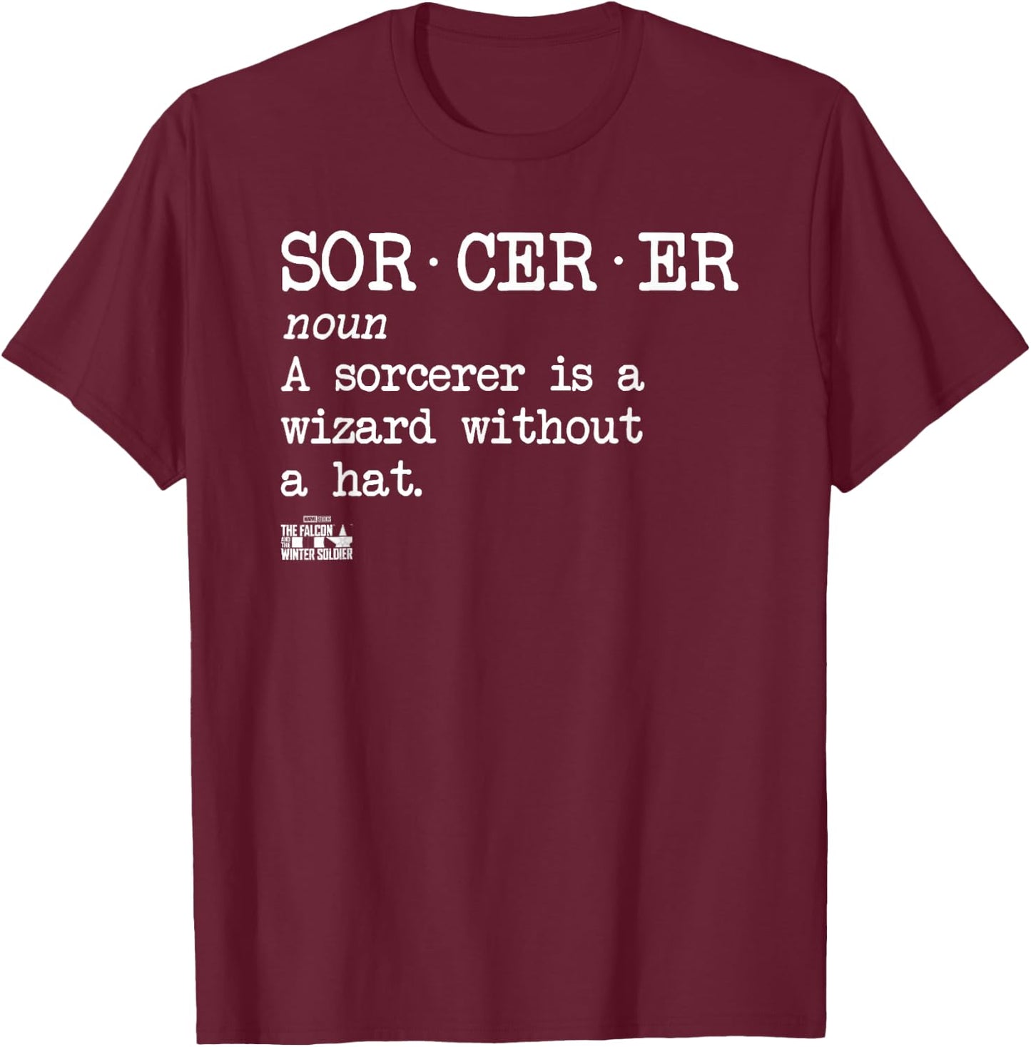 Marvel Falcon Winter Soldier Sorcerer Definition T-Shirt - T-Shirt | Maroon