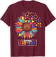 Sunflower Happy Fri-Yay Teacher Friday T-Shirt - T-Shirt | Maroon