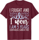 5 Years Cancer Free Survivor Esophageal Cancer Awareness T-Shirt - T-Shirt | Maroon