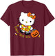 Hello Kitty Candy Corn Cutie Halloween T-Shirt - T-Shirt | Maroon