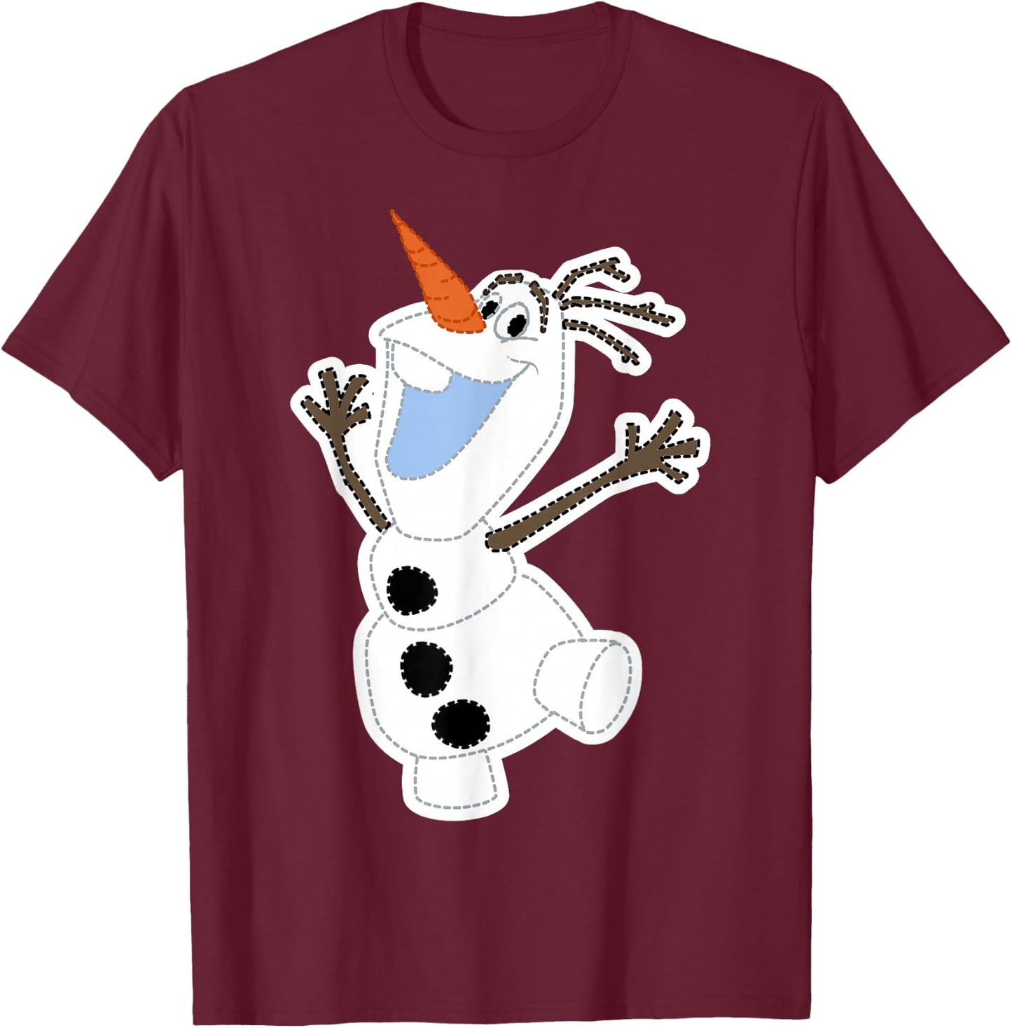 Disney Frozen Olaf Dancing Portrait T-Shirt - T-Shirt | Maroon