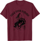 Hold Your Horses Funny Vintage Cowboy Rodeo Pun T-Shirt - T-Shirt | Maroon