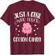 Just A Girl Who Loves Cotton Candy - Funny Cotton Candy T-Shirt - T-Shirt | Maroon